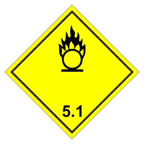Знак опасности. Класс 5.1. Окислитель